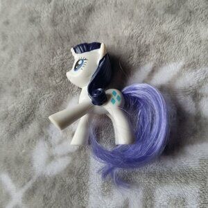 My Little Pony Figure Rarity White Purple Hair MLP G4 Mini Figurine